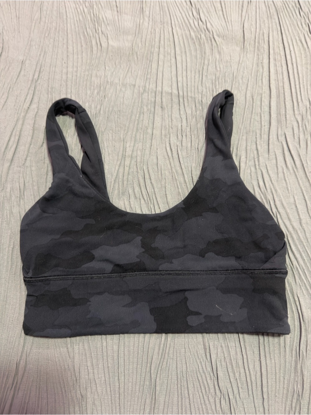 lululemon athletica Black Camo Scoop Sports Bra